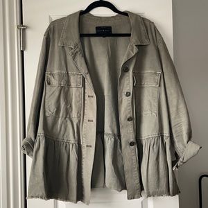 Lucky Brand Plus Size Peplum Utility Jacket